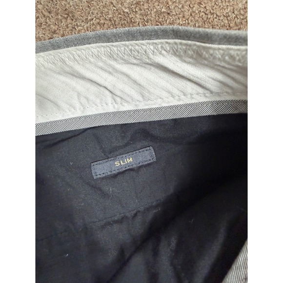 J Crew Bowery Slim Fit Mens Light Gray Cotton Dress Pants W36 L32 - Picture 5 of 11